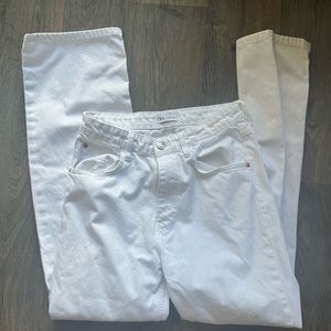 Zara straight leg white jeans!